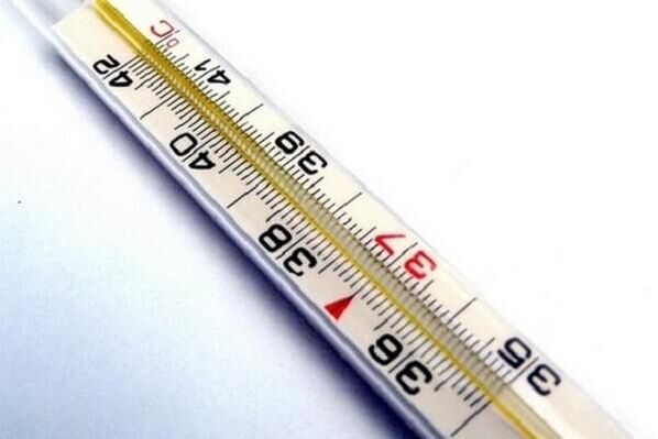 Die Temperatur mit Prostatitis